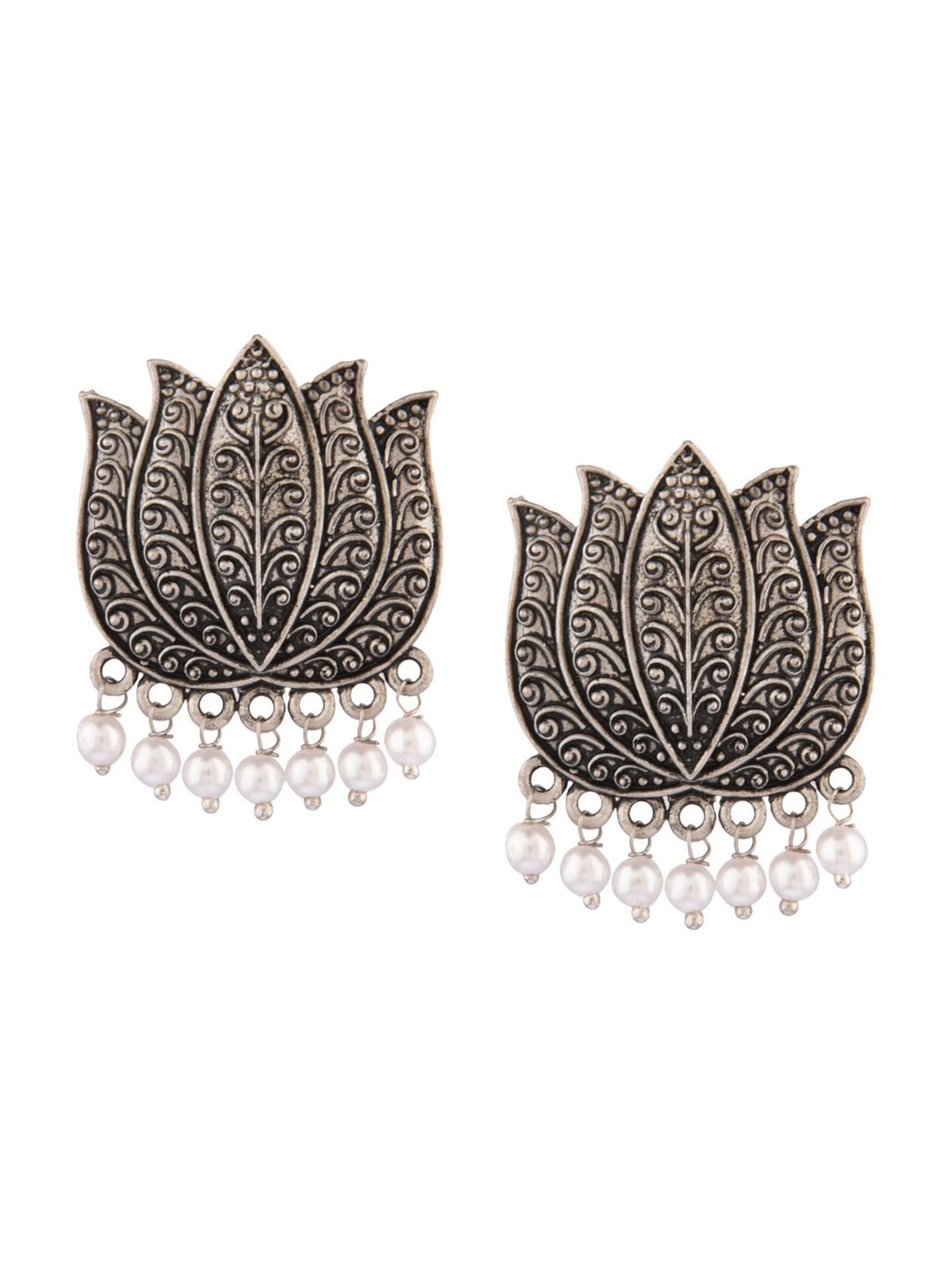 

Efulgenz Silver-Toned Classic Studs Earrings