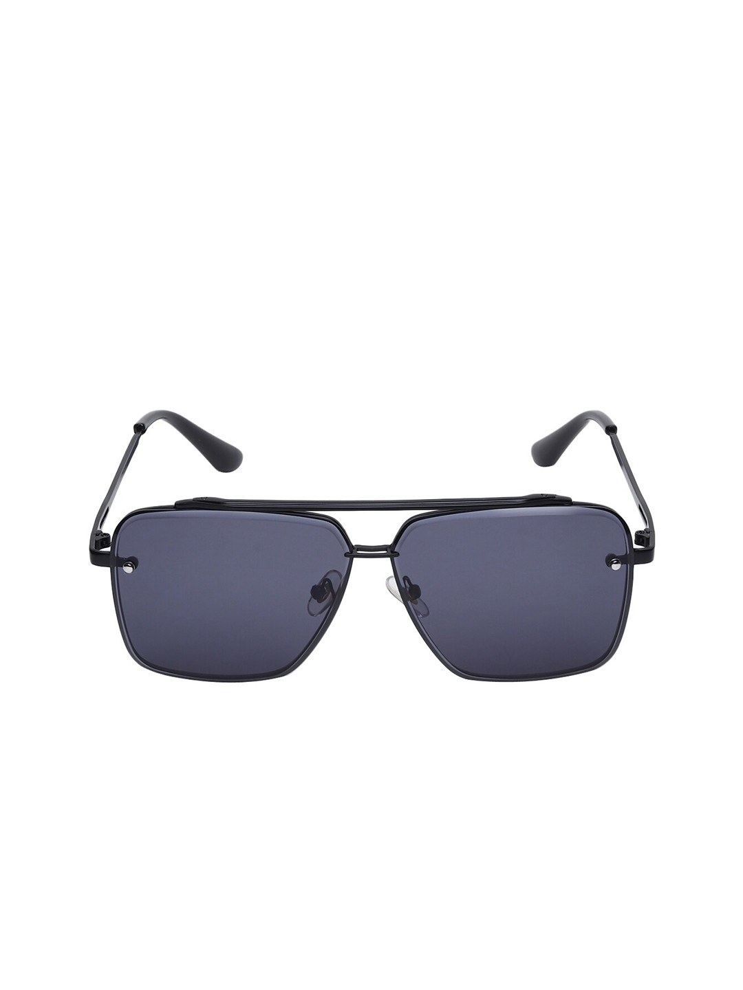 

GARTH Unisex Black Lens & Black Square Sunglasses with UV Protected Lens