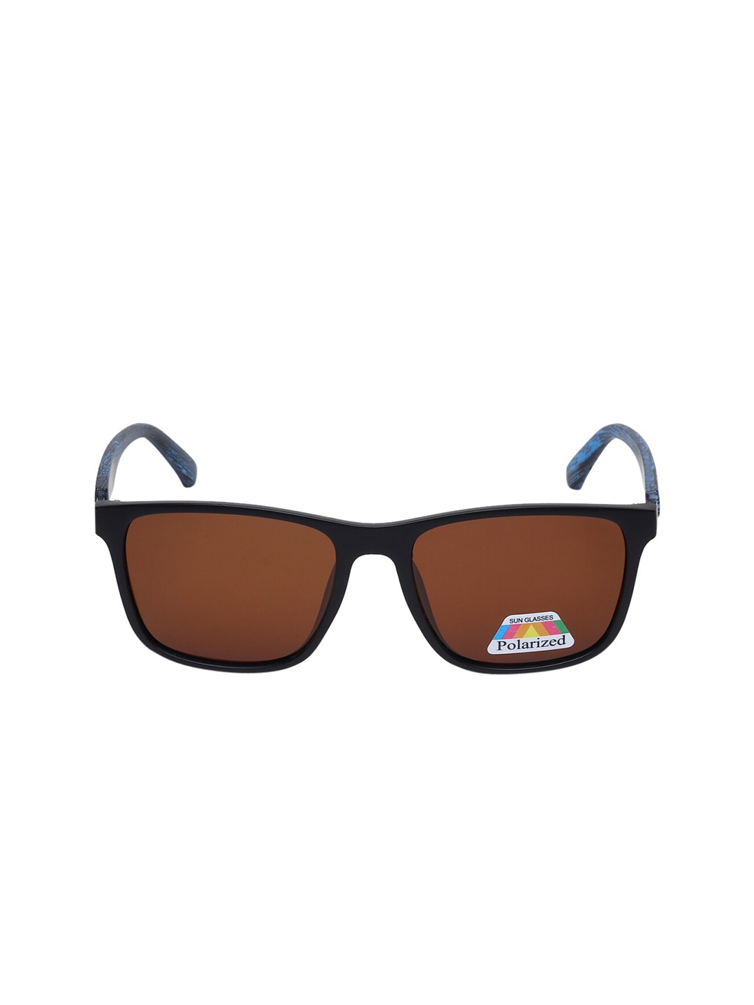 

GARTH Unisex Brown Lens & Black Square Sunglasses with UV Protected Lens