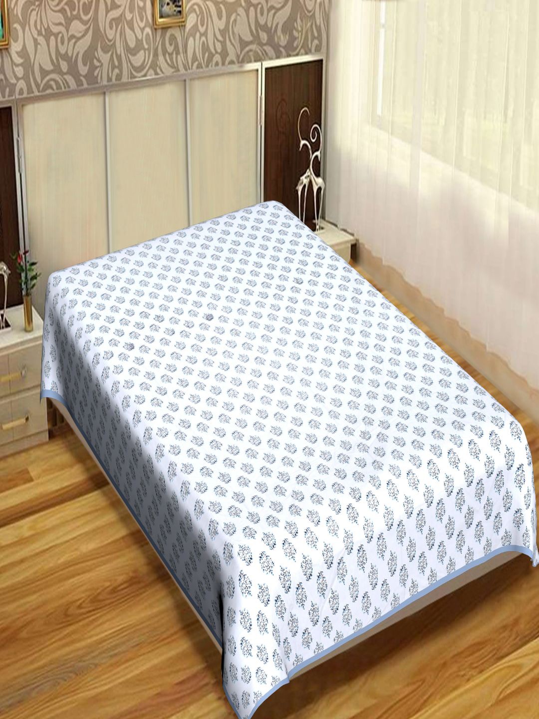 

INDHOME LIFE Unisex Blue Bedsheets