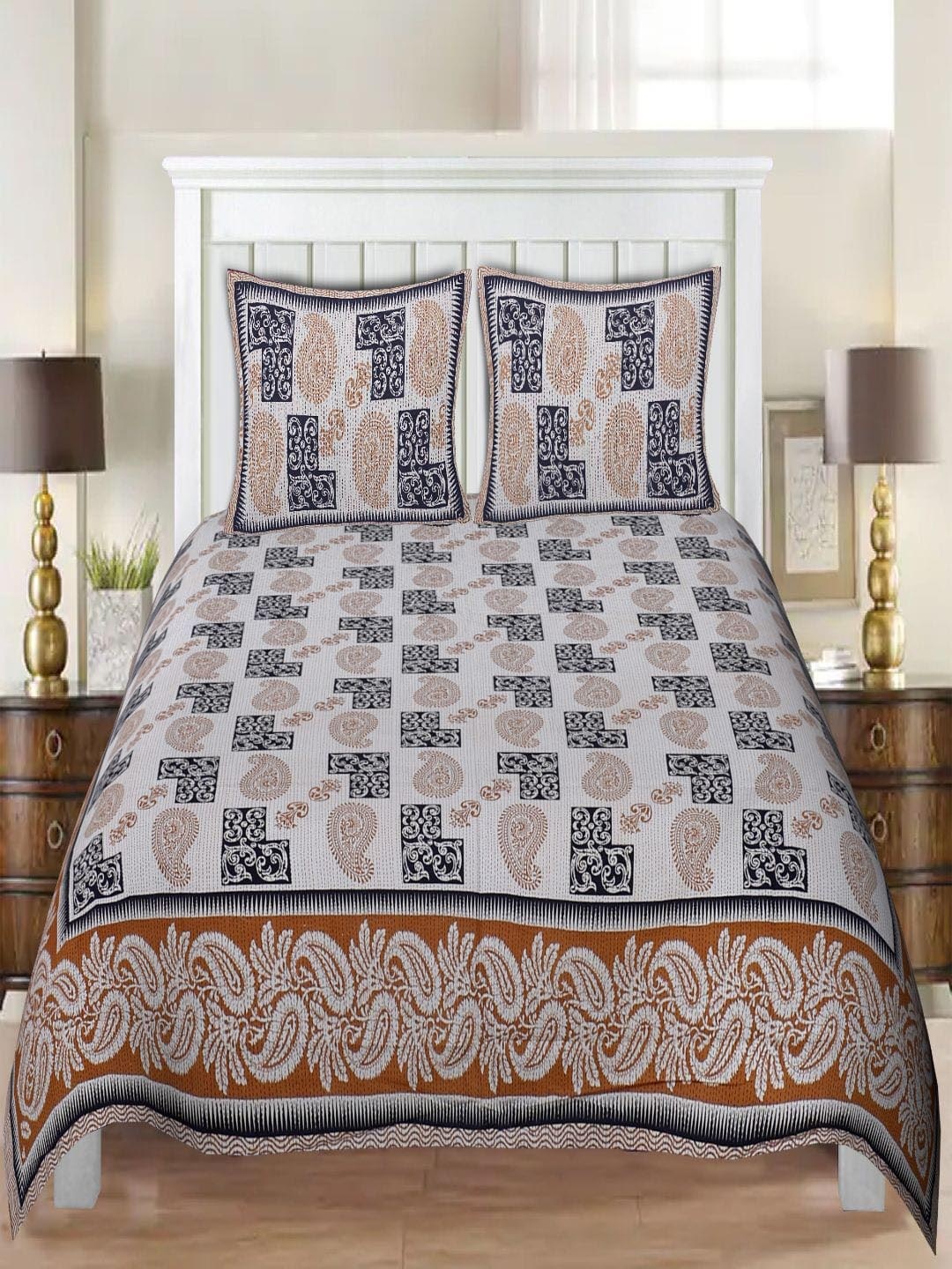 

INDHOME LIFE Unisex Grey Bedsheets
