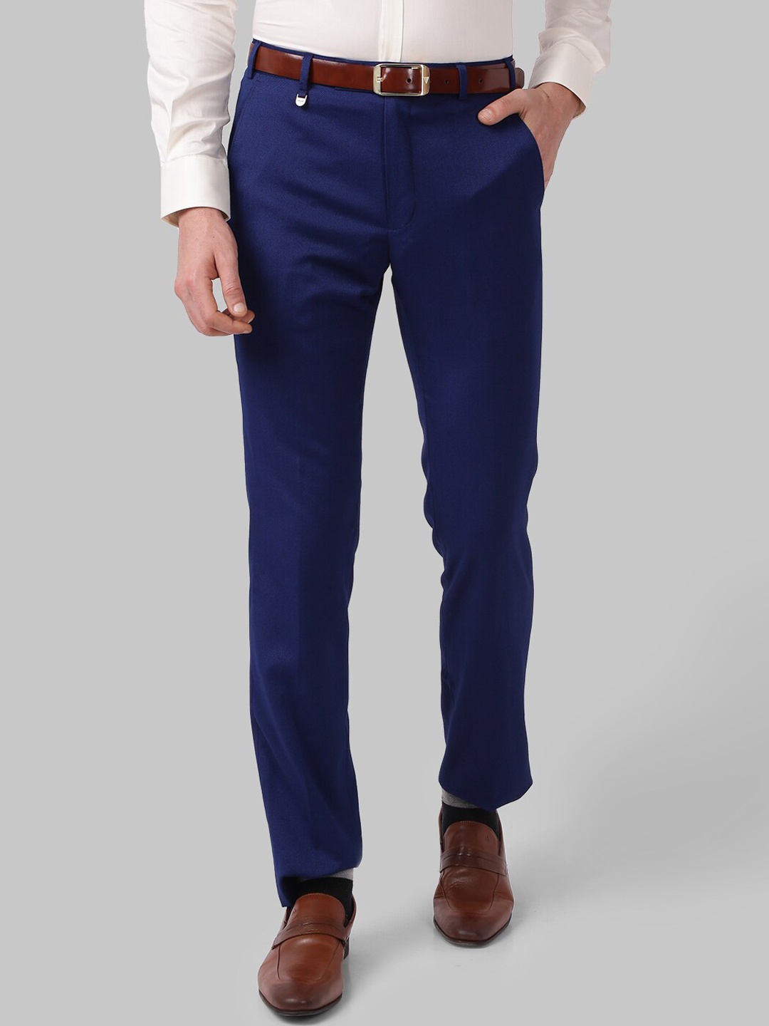 

Park Avenue Men Blue Slim Fit Formal Trousers