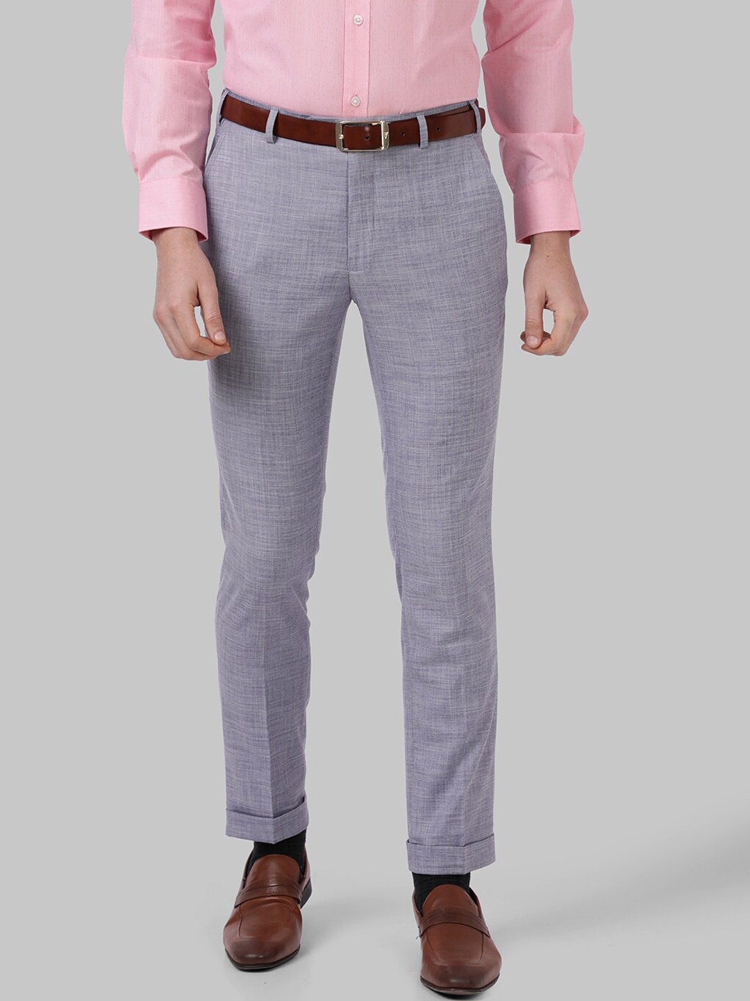 

Park Avenue Men Grey Slim Fit Trousers