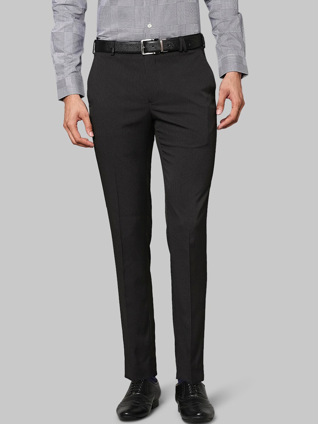 

Park Avenue Men Charcoal Slim Fit Trousers