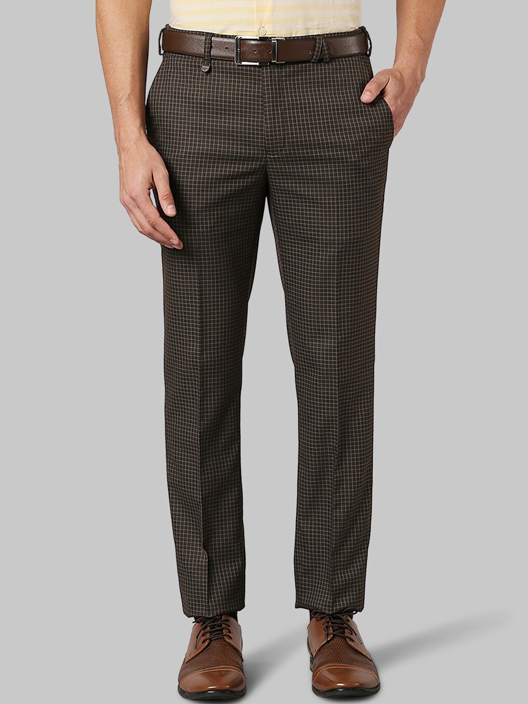 

Park Avenue Men Brown Slim Fit Trousers