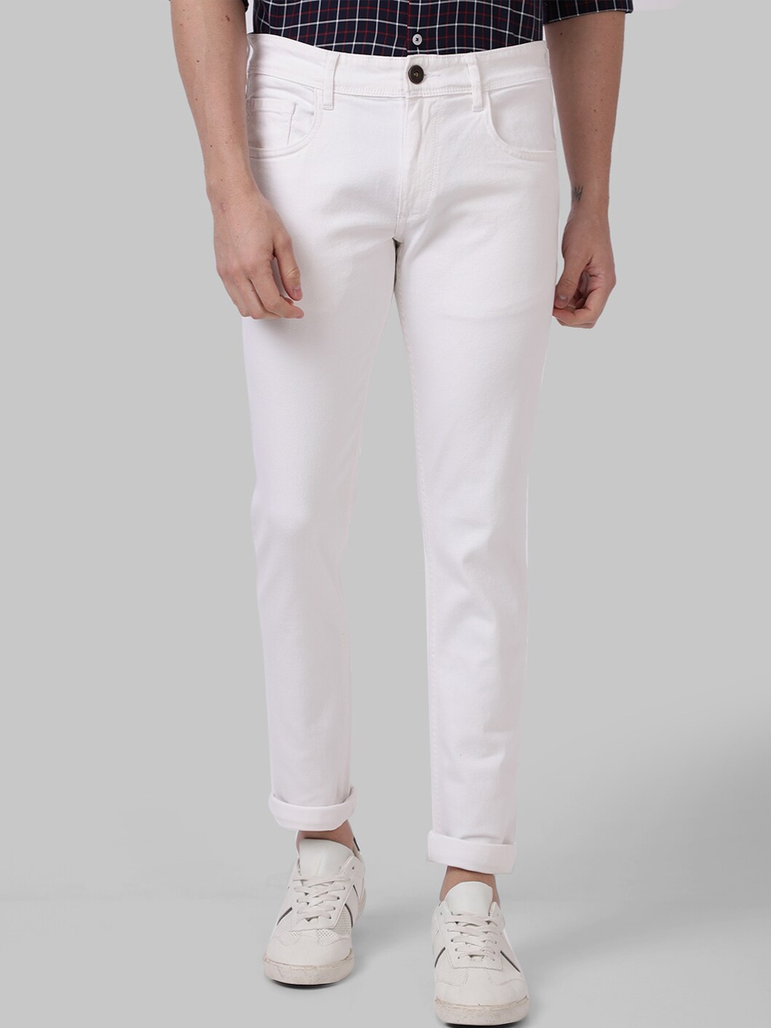 

Park Avenue Men White Cotton Stretchable Jeans