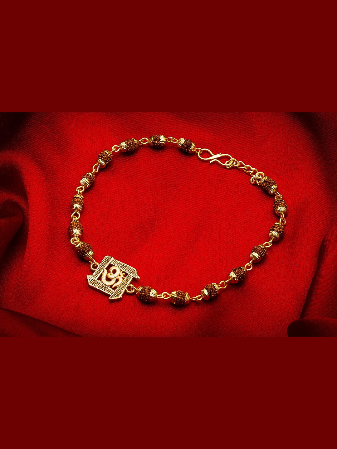 

Aadita Men Gold-Toned Handmade Rakhi