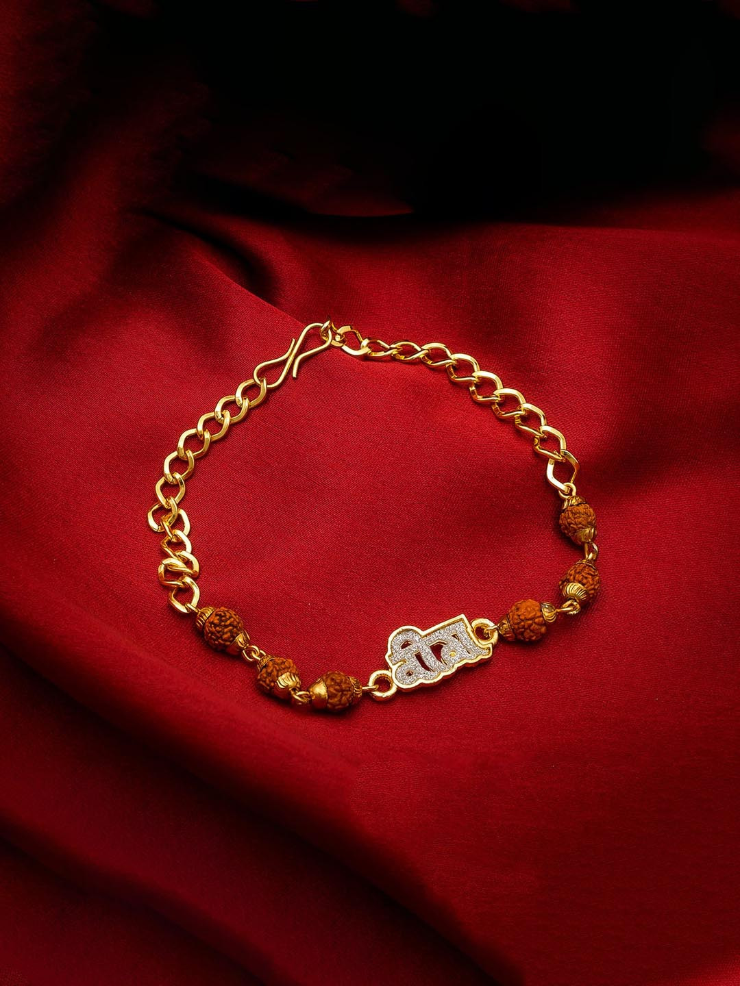 

aadita Men Gold-Toned Bracelet Style Rakhi