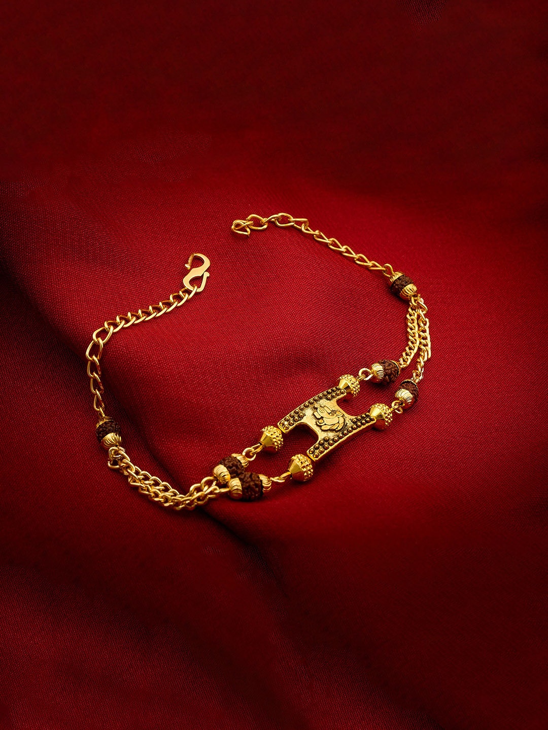 

aadita Men Gold-Toned Handmade Rakhi