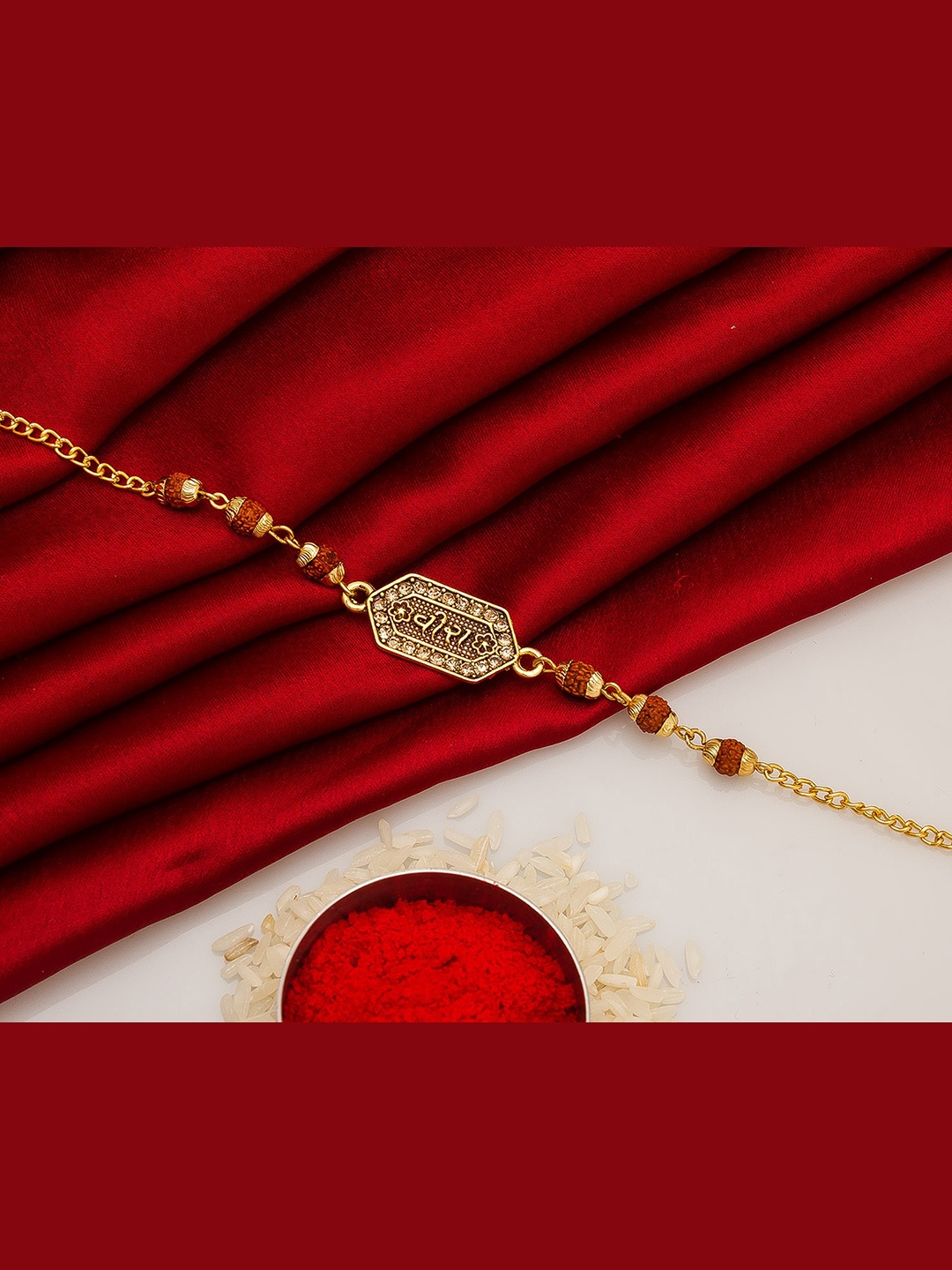 

aadita Men Gold-Toned Rakhi