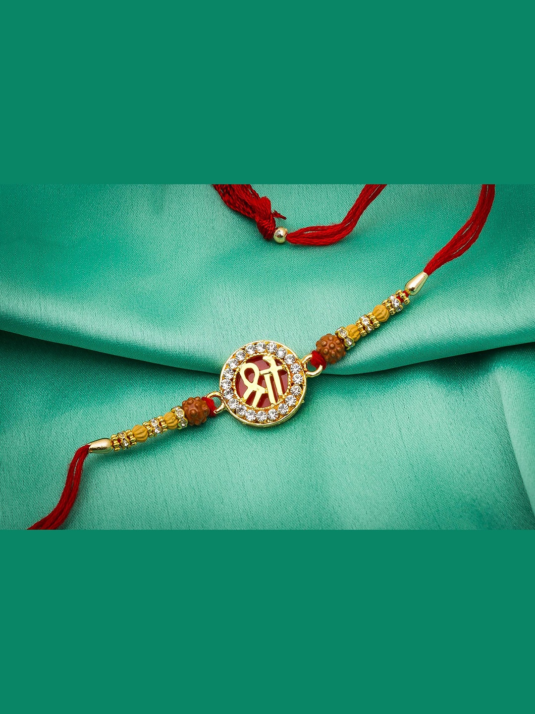 

aadita Men Gold-Toned AD Studded Rakhi