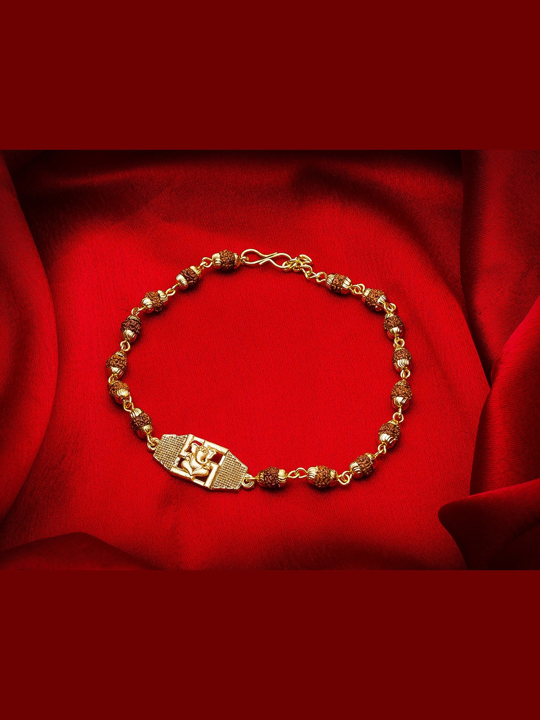 

aadita Men Gold-Toned Bracelet Style Rakhi