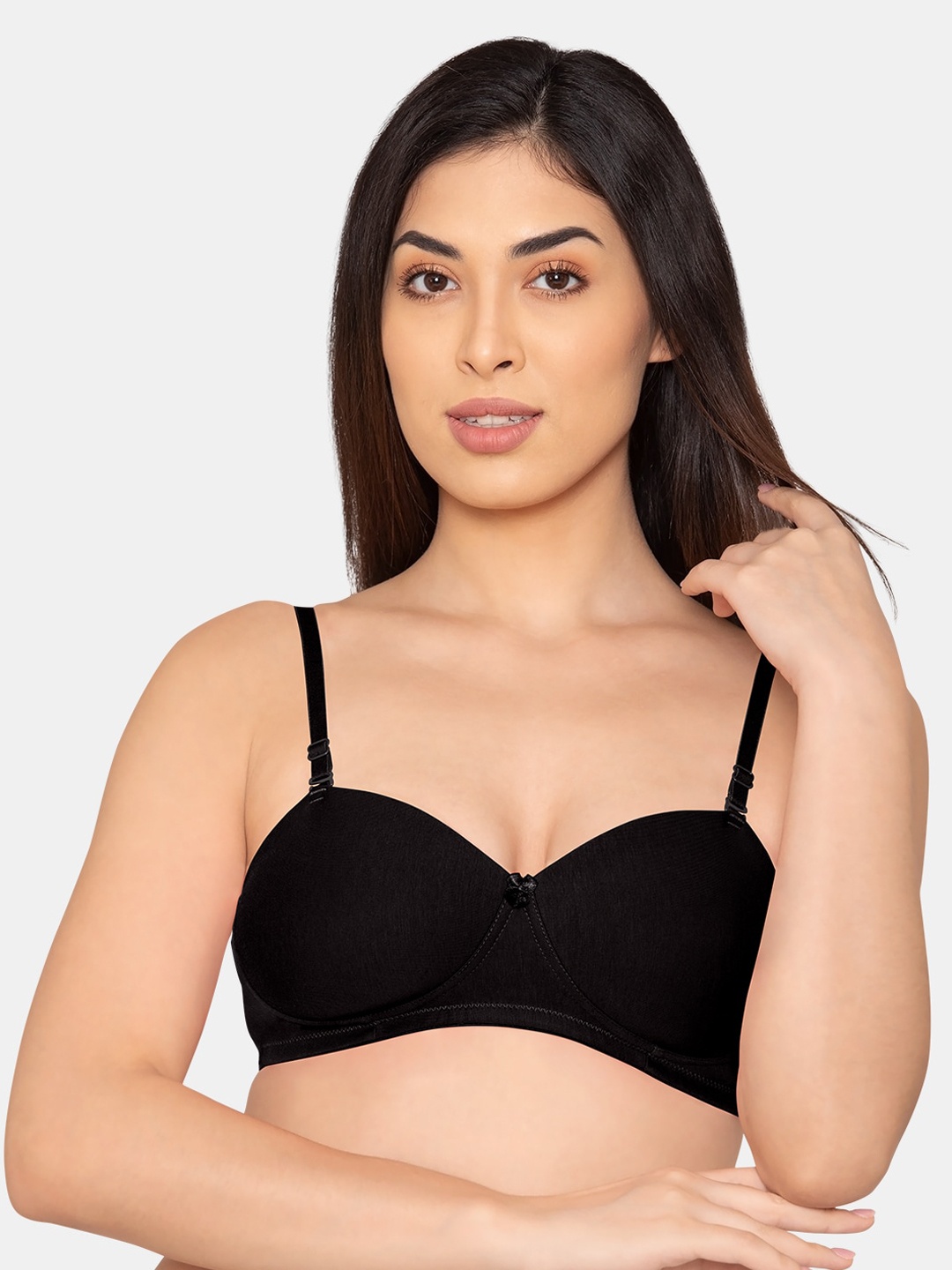 

K LINGERIE Women Black Solid Padded Bra