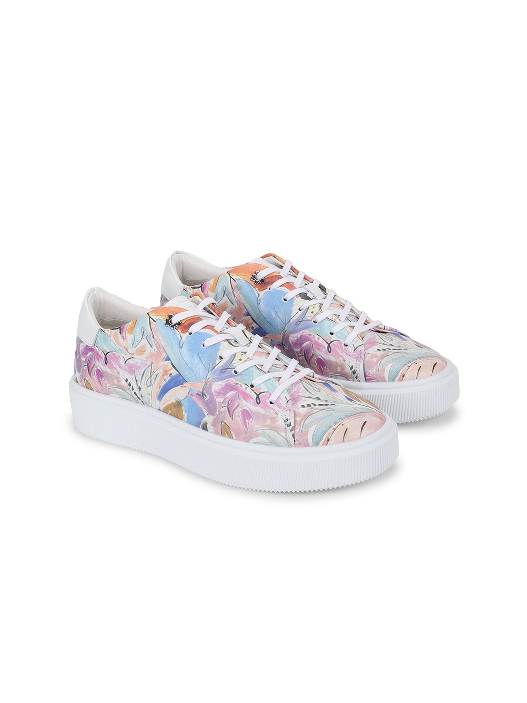 

Ted Baker Women Multicoloured Printed Leather Sneakers, Multi