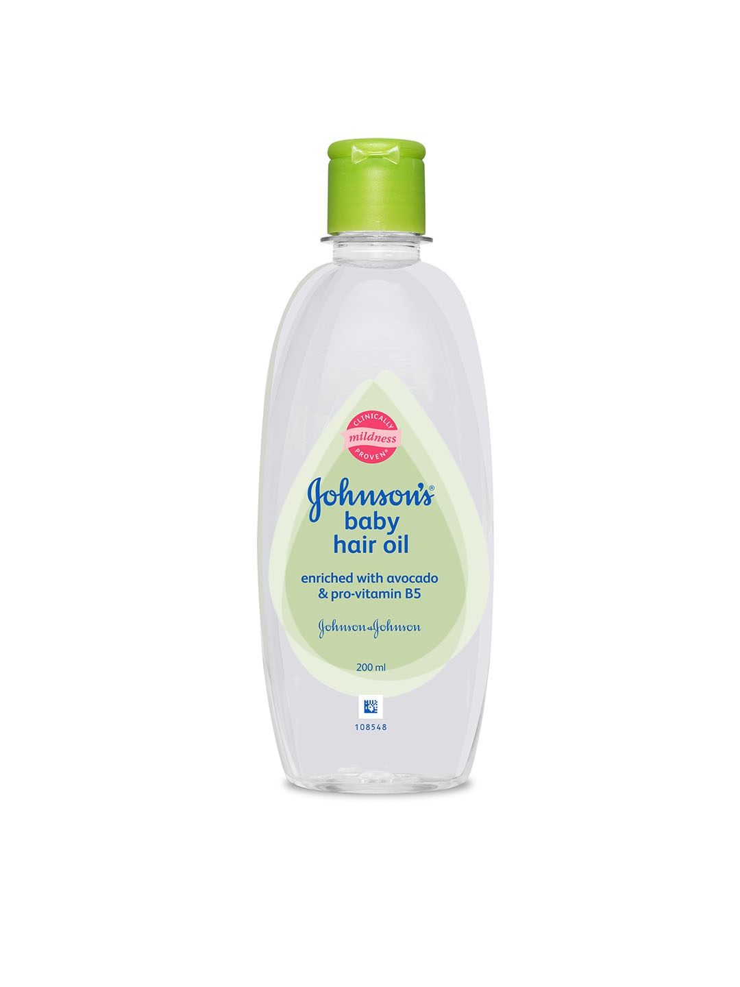 

Johnsons Baby Hair Oil with Avocado & Pro Vitamin B5 - 200 ml, Green