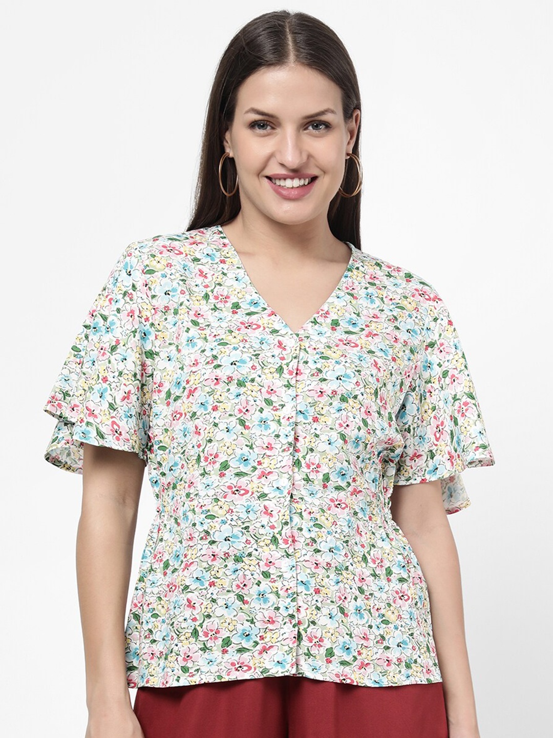 

R&B Multicoloured Floral Print Top, Multi