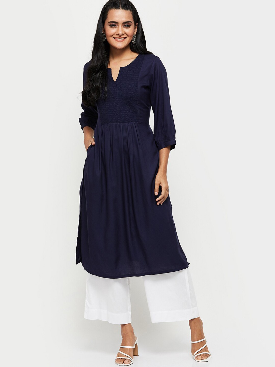 

max Women Blue Kurta