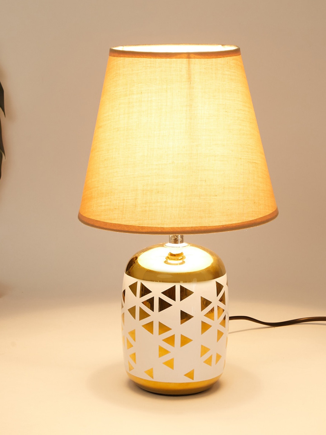 

Home Centre Gold Contemporary Ceramic Table Lamp