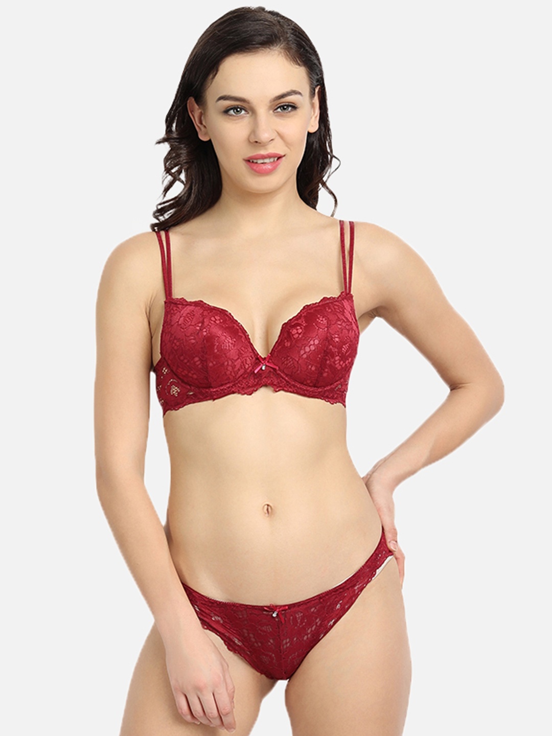 

Spiaty Women Pink Lingerie Set