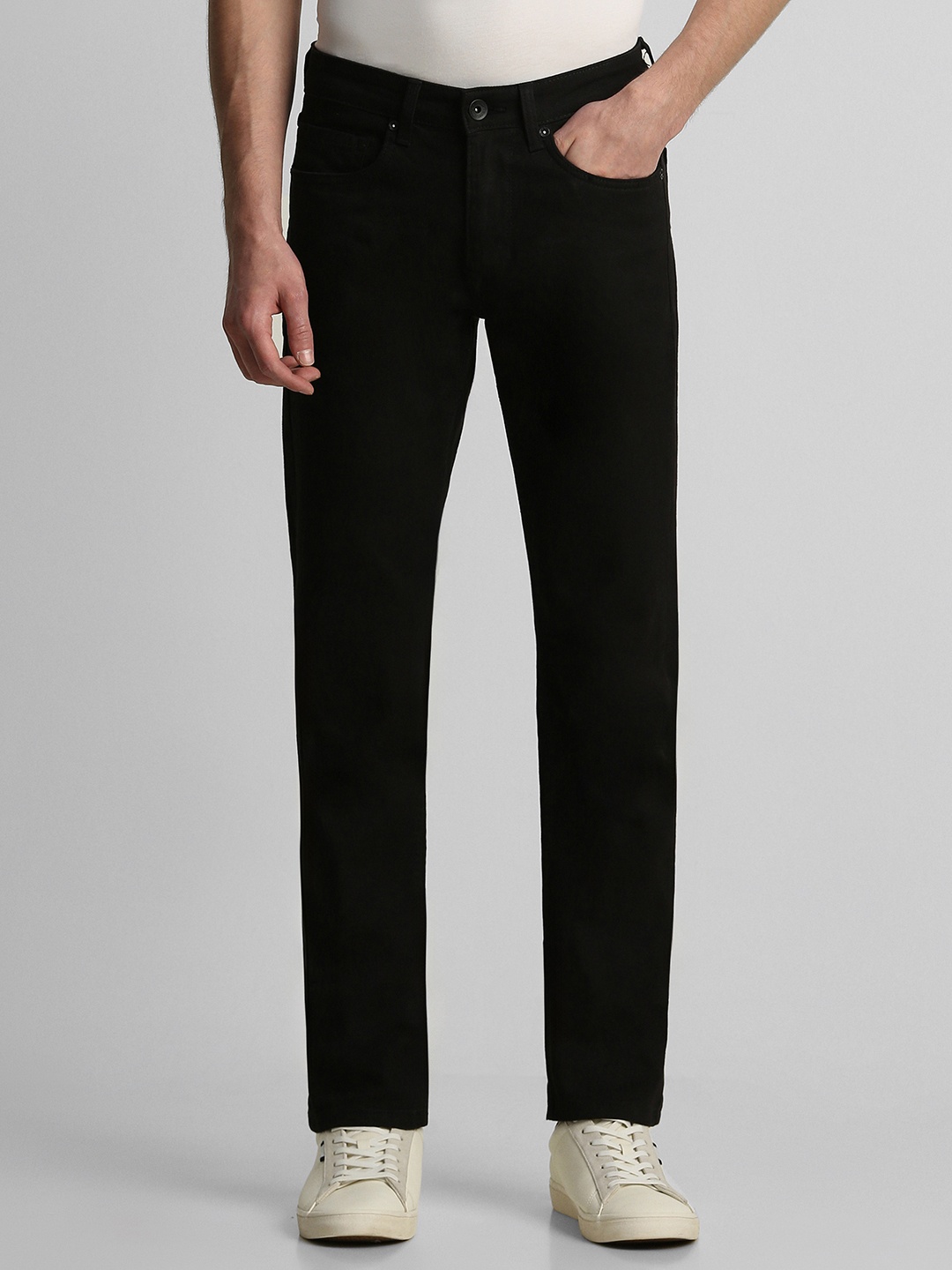 

Louis Philippe Jeans Men Black Slim Fit Low-Rise Stretchable Jeans