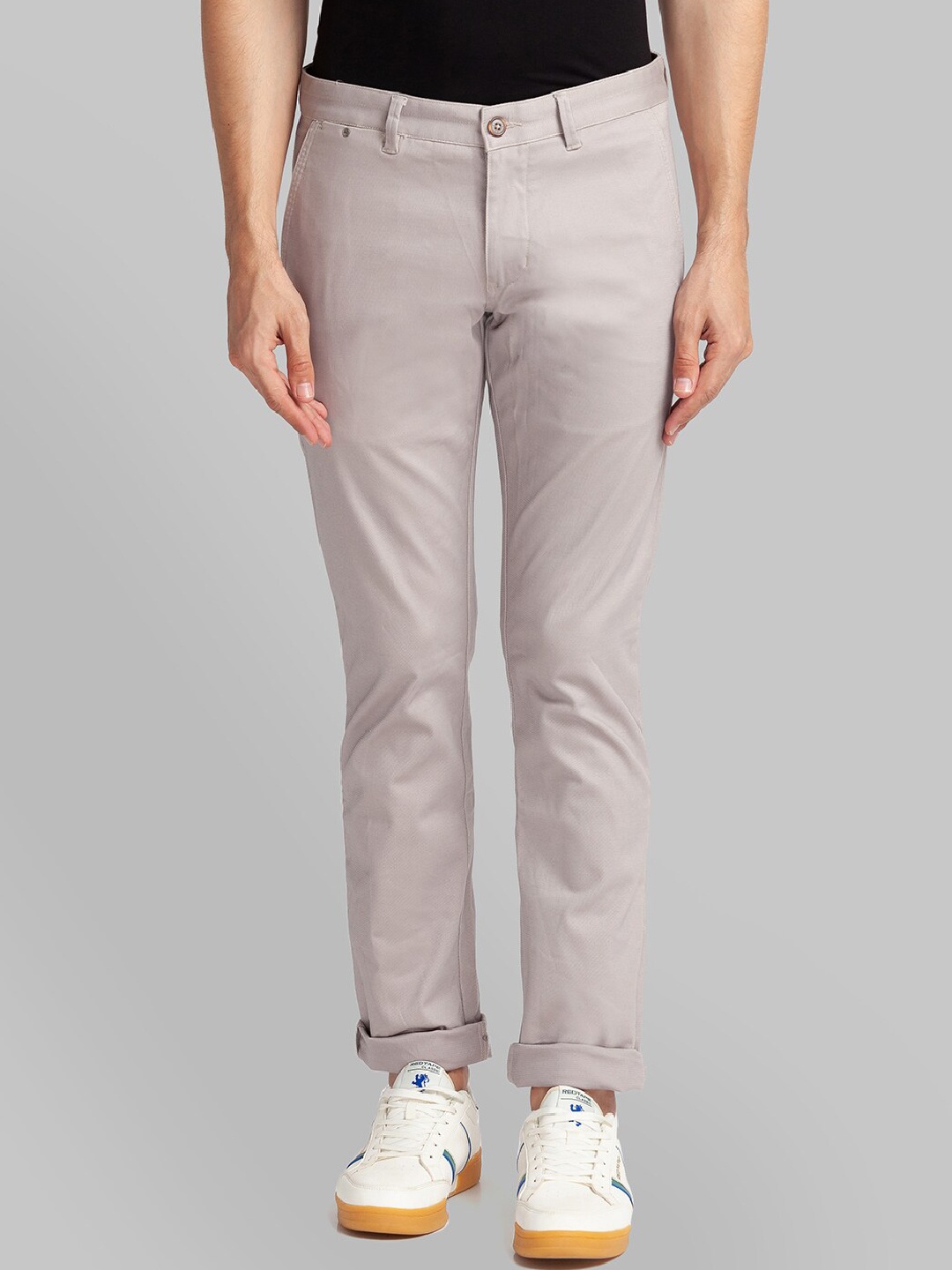 

Parx Men Grey Tapered Fit Trousers