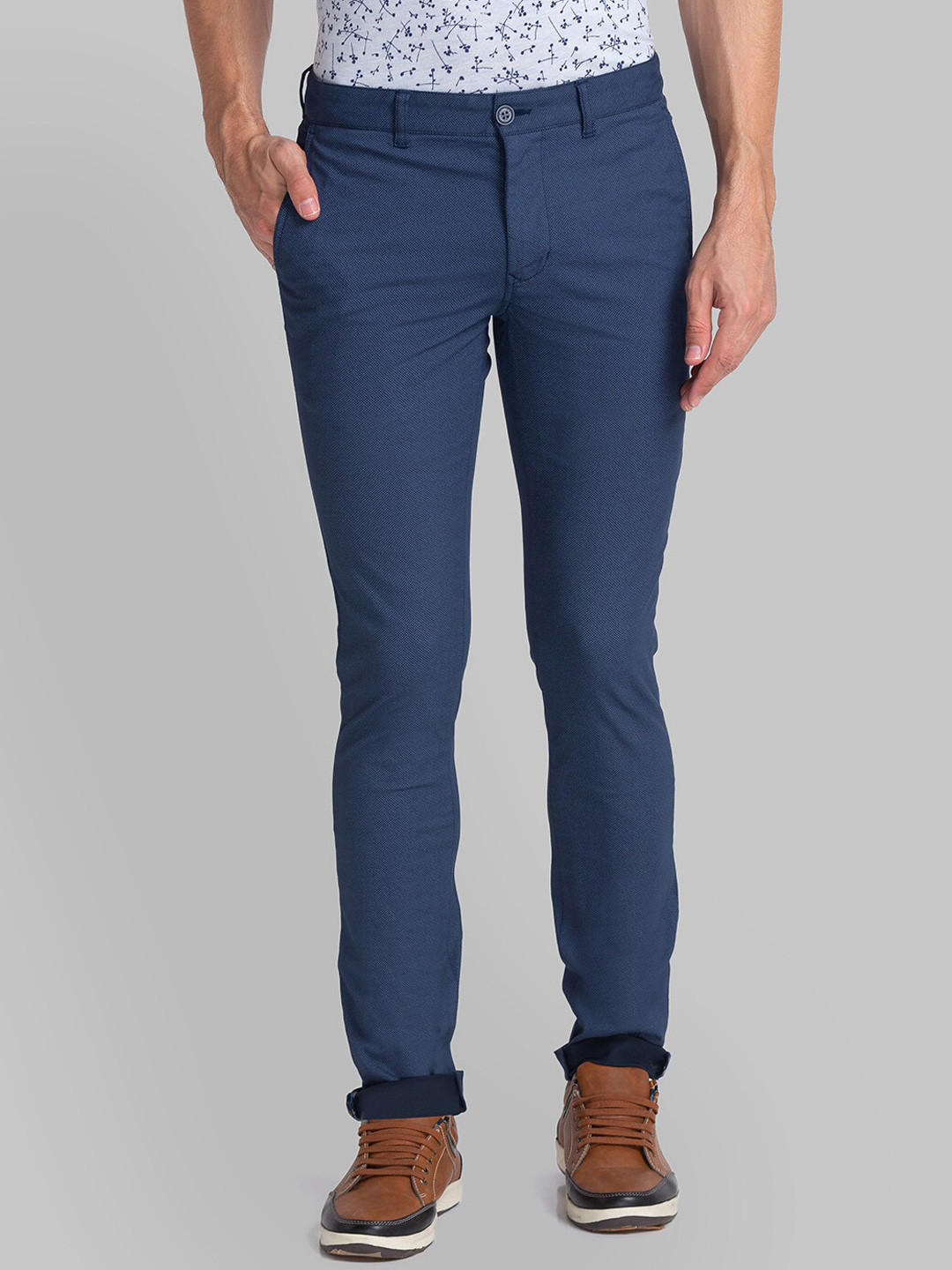 

Parx Men Blue Slim Fit Trousers