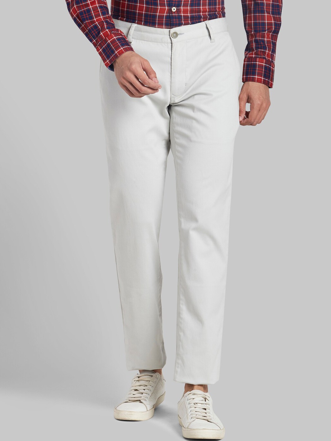 

Parx Men Grey Tapered Fit Trousers