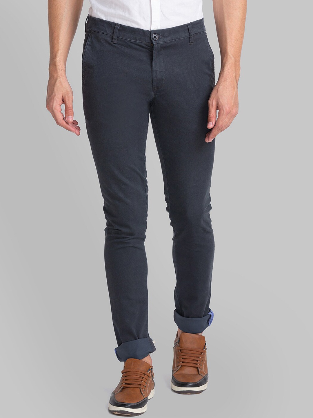

Parx Men Blue Slim Fit Trousers