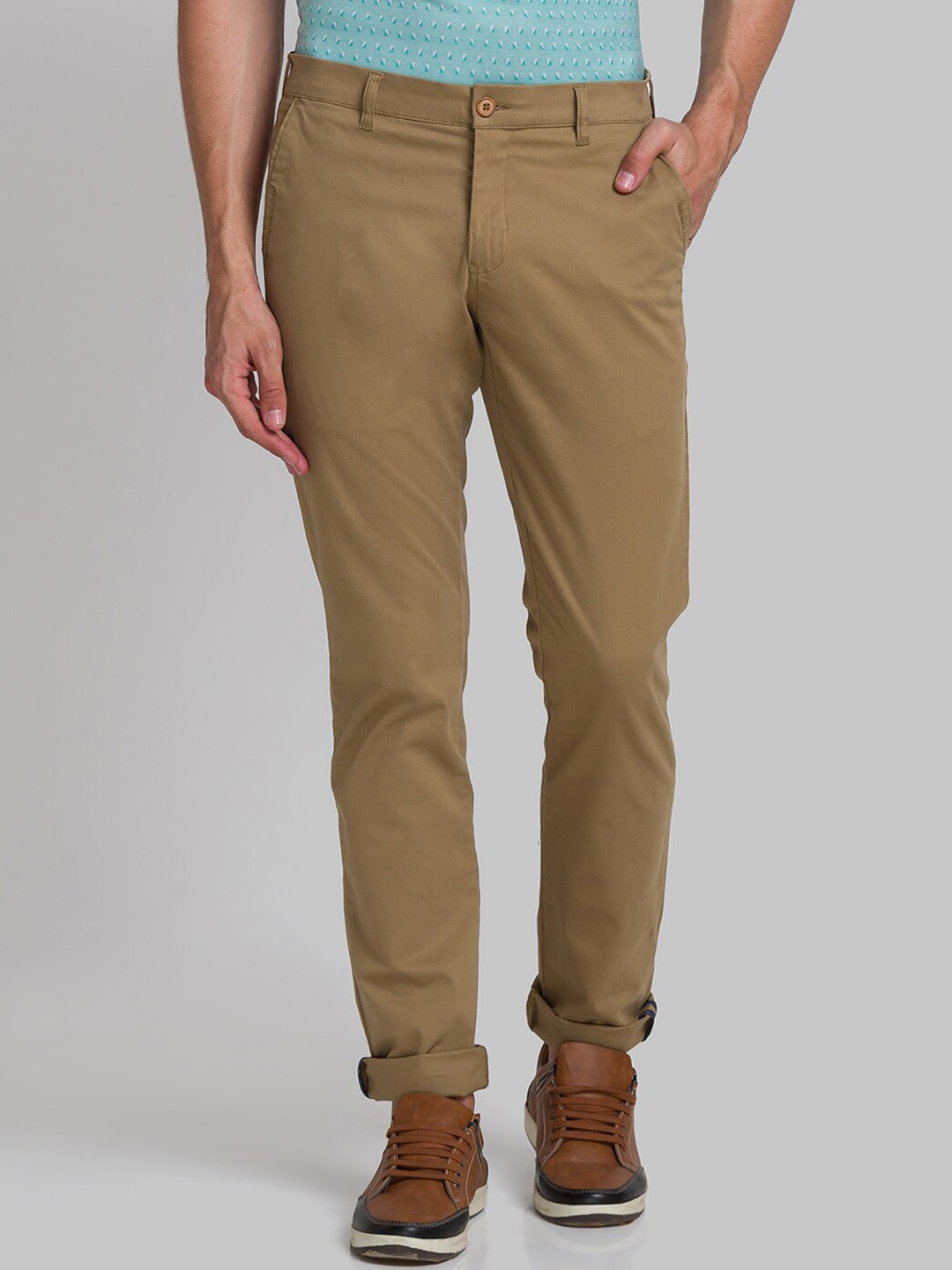 

Parx Men Khaki Slim Fit Trousers