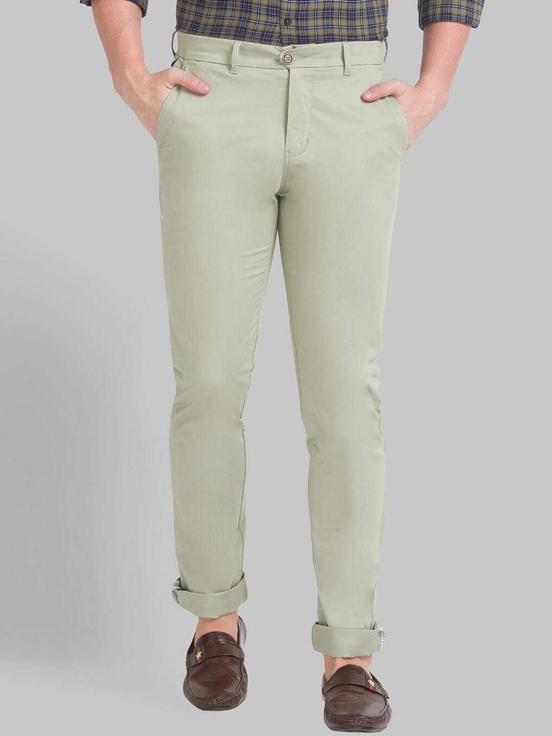 

Parx Men Green Slim Fit Trousers
