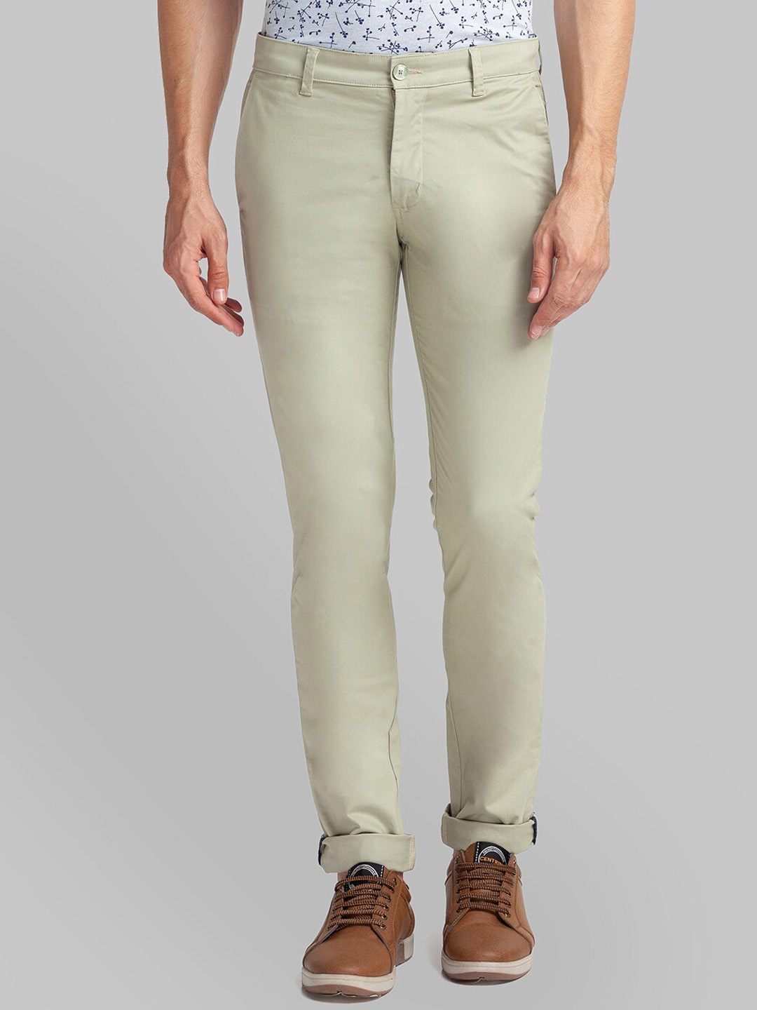 

Parx Men Green Slim Fit Trousers