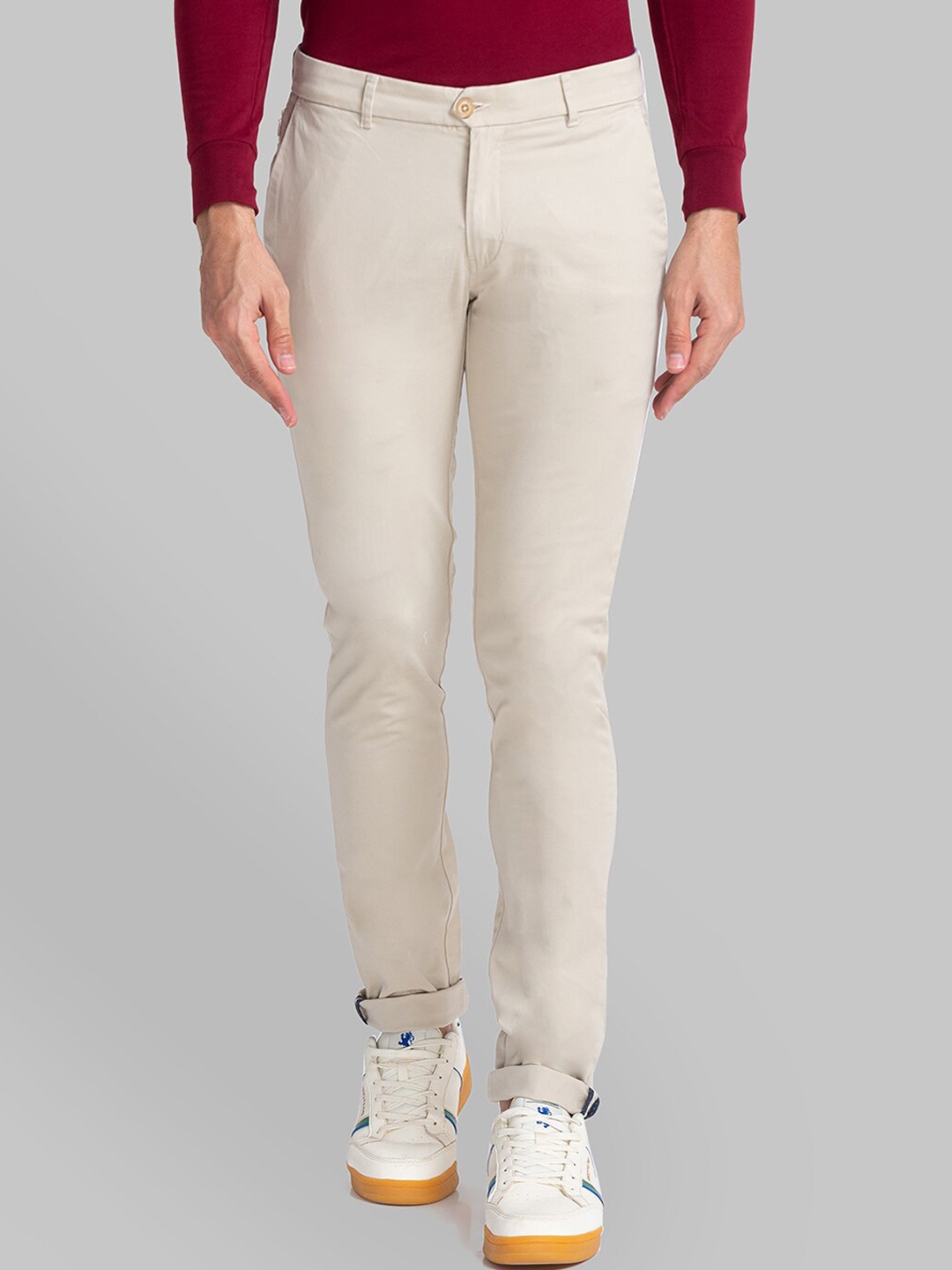 

Parx Men Khaki Slim Fit Trousers
