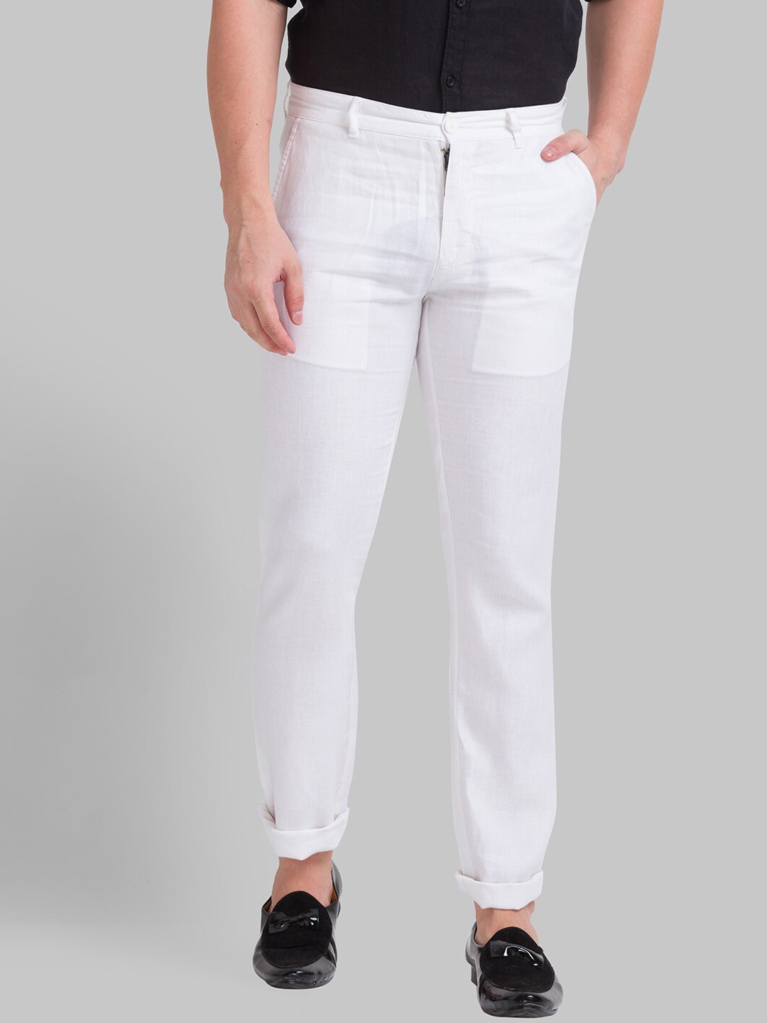 

Parx Men Khaki Tapered Fit Trousers