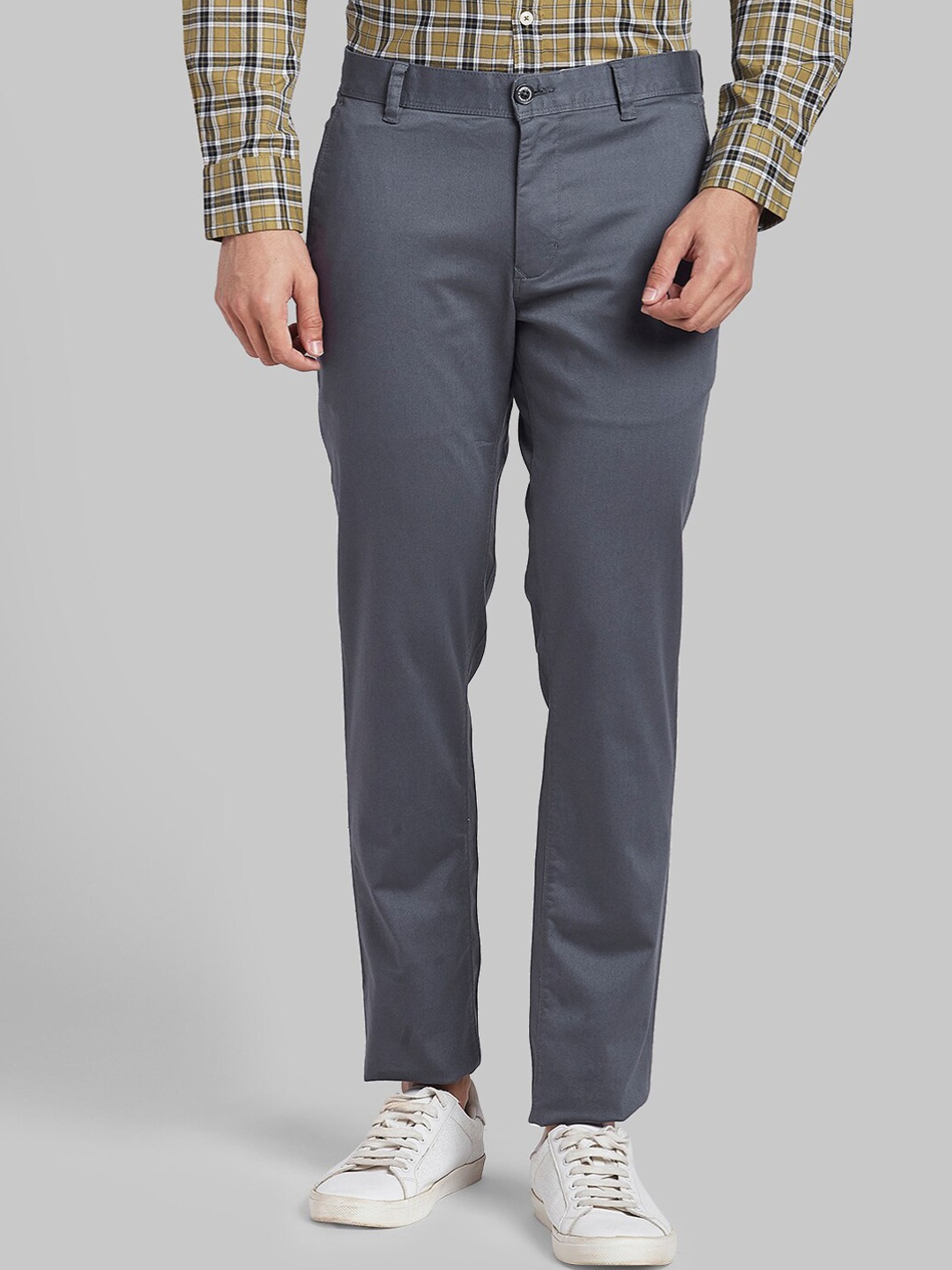 

Parx Men Grey Tapered Fit Trousers