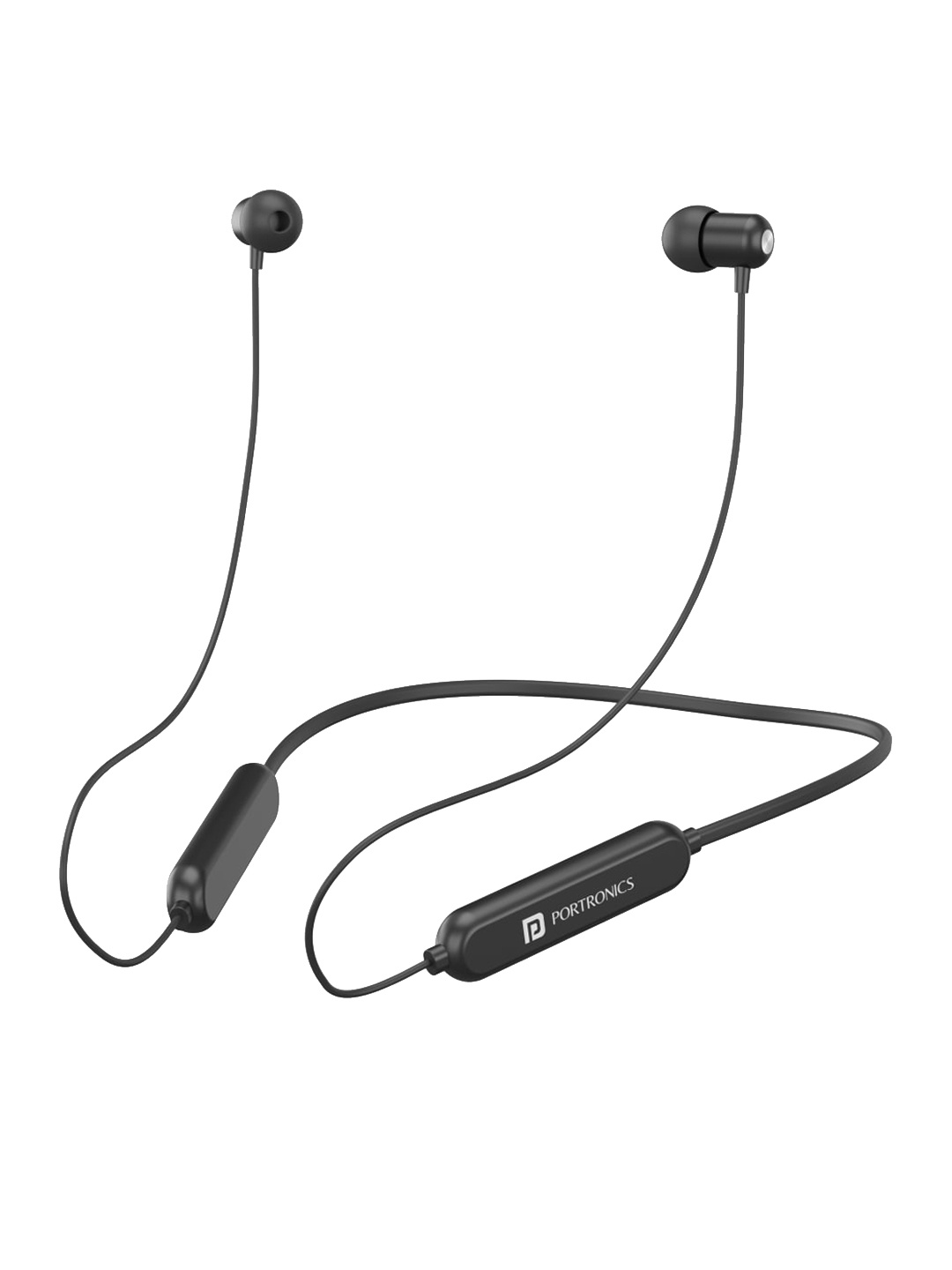 

Portronics Black Solid Harmonics Z1 Wireless Bluetooth Neckband Headphone