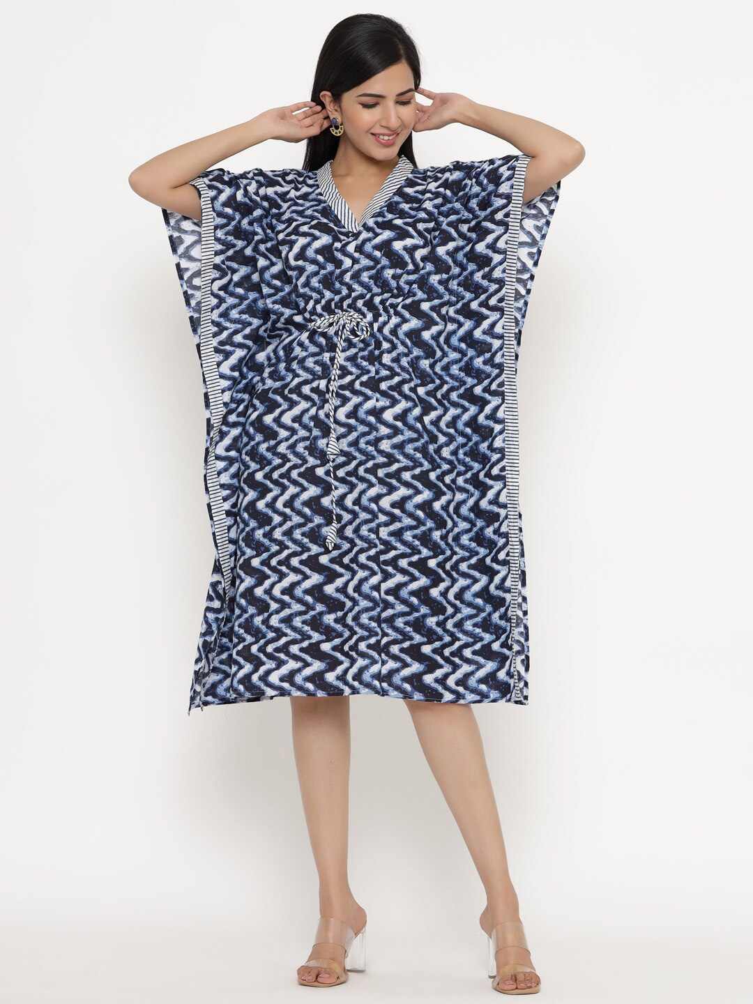 

Fabriko Navy Blue A-Line Dress