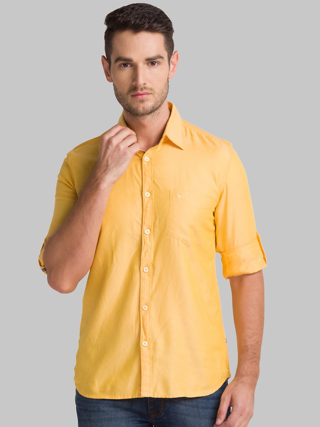 

Parx Men Yellow Slim Fit Casual Shirt