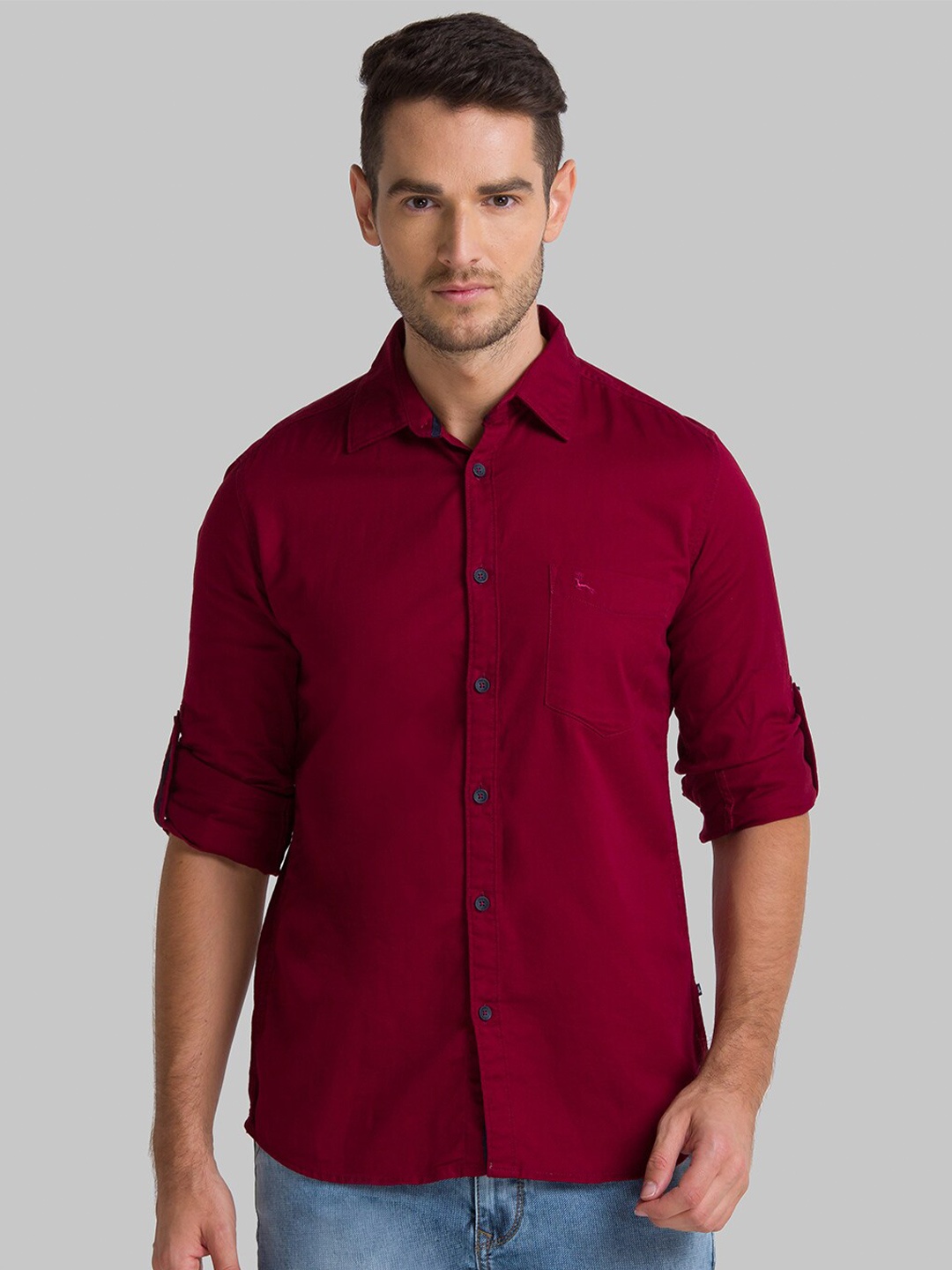 

Parx Men Red Slim Fit Casual Shirt