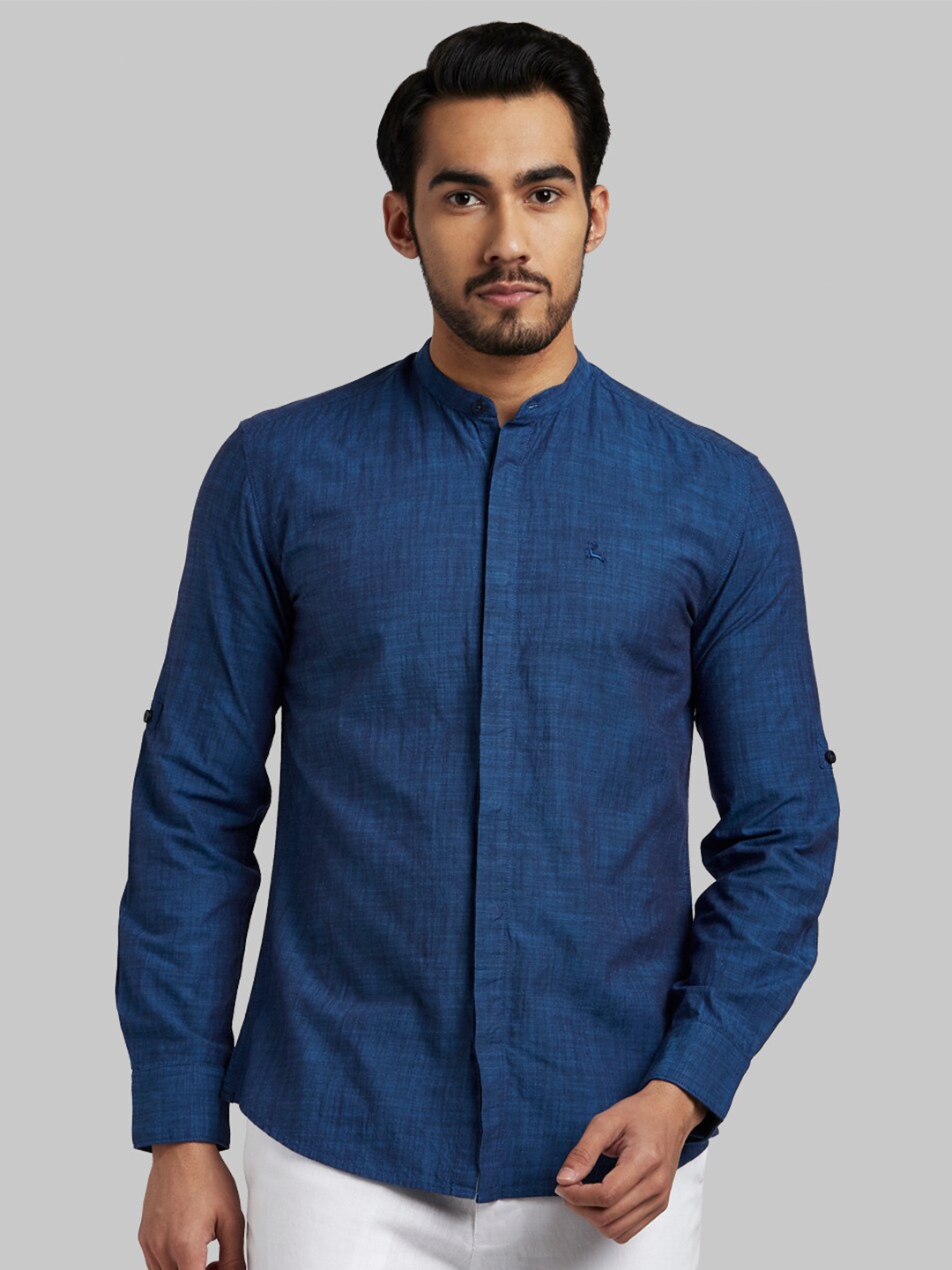 

Parx Men Blue Slim Fit Casual Shirt