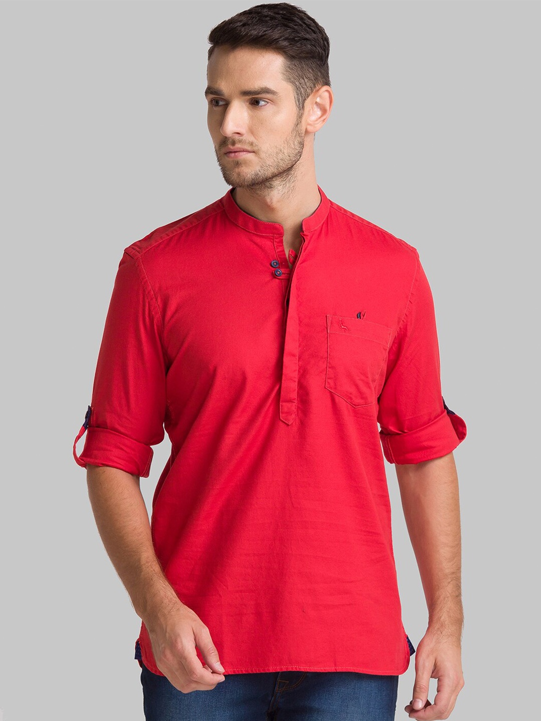 

Parx Men Red Slim Fit Casual Shirt