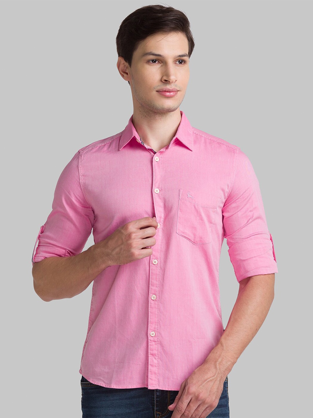 

Parx Men Red Slim Fit Casual Shirt