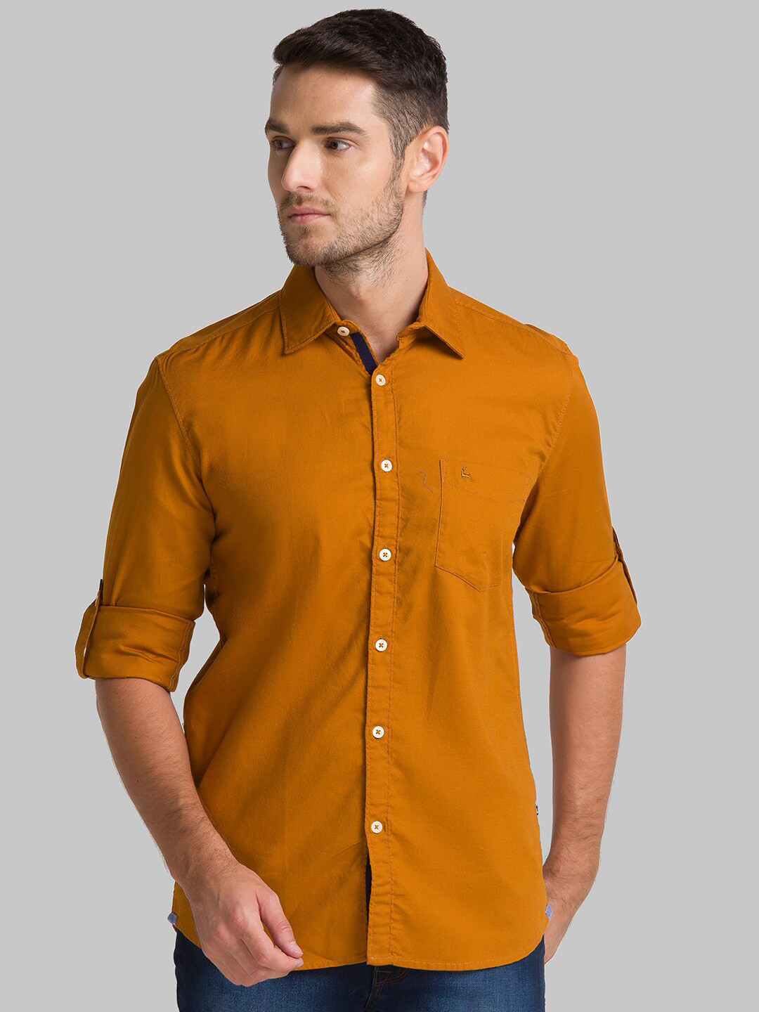 

Parx Men Yellow Slim Fit Casual Shirt