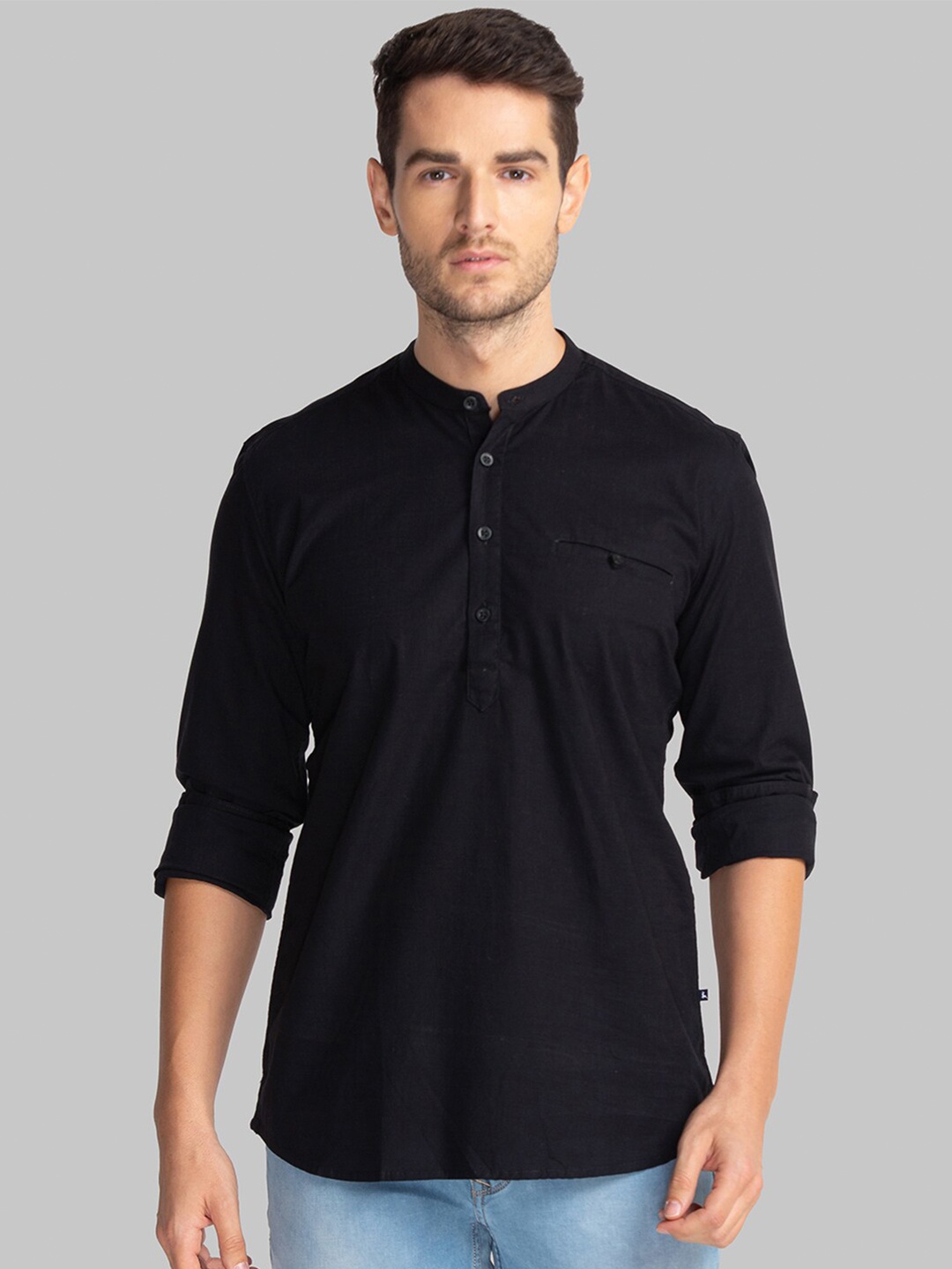 

Parx Men Black Slim Fit Casual Shirt
