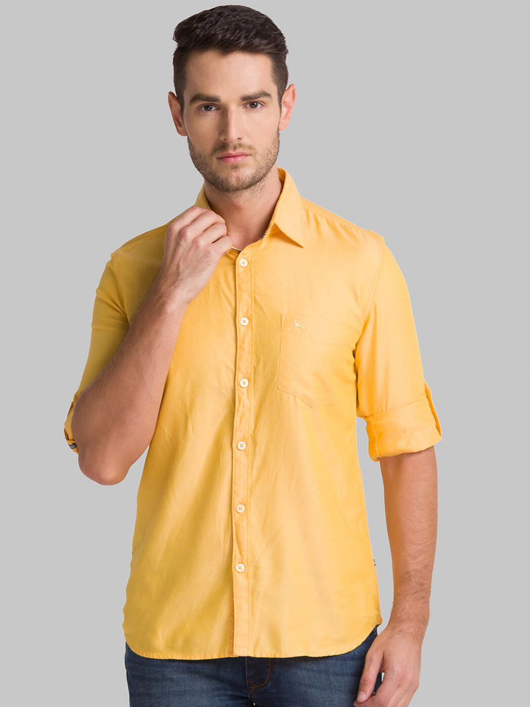 

Parx Men Yellow Slim Fit Casual Shirt