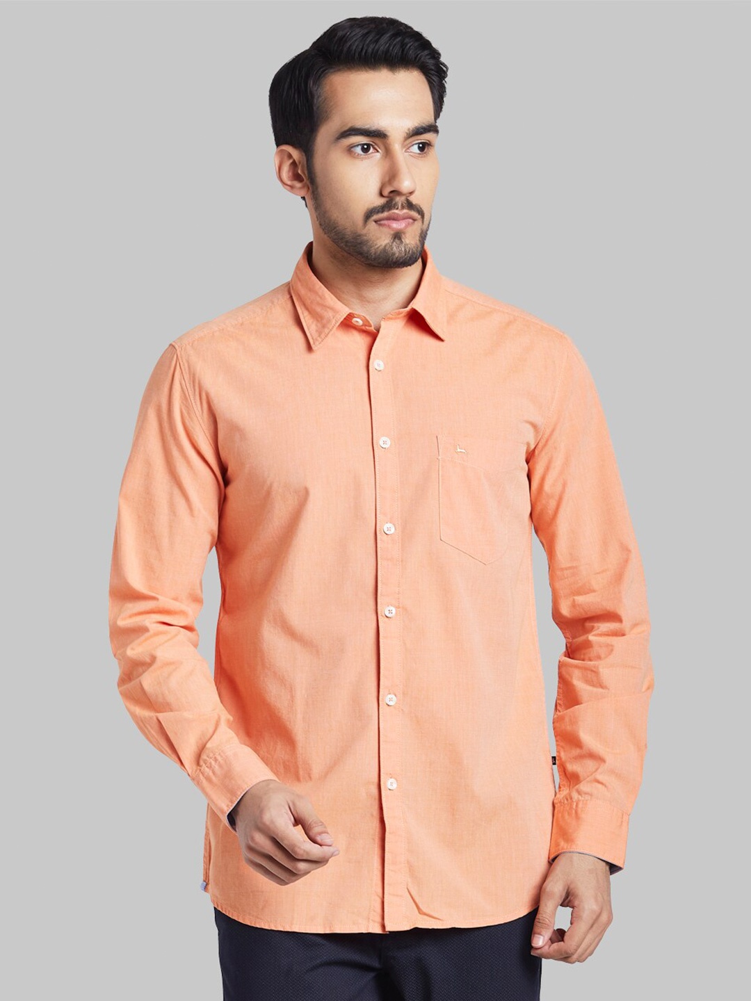 

Parx Men Orange Slim Fit Casual Shirt