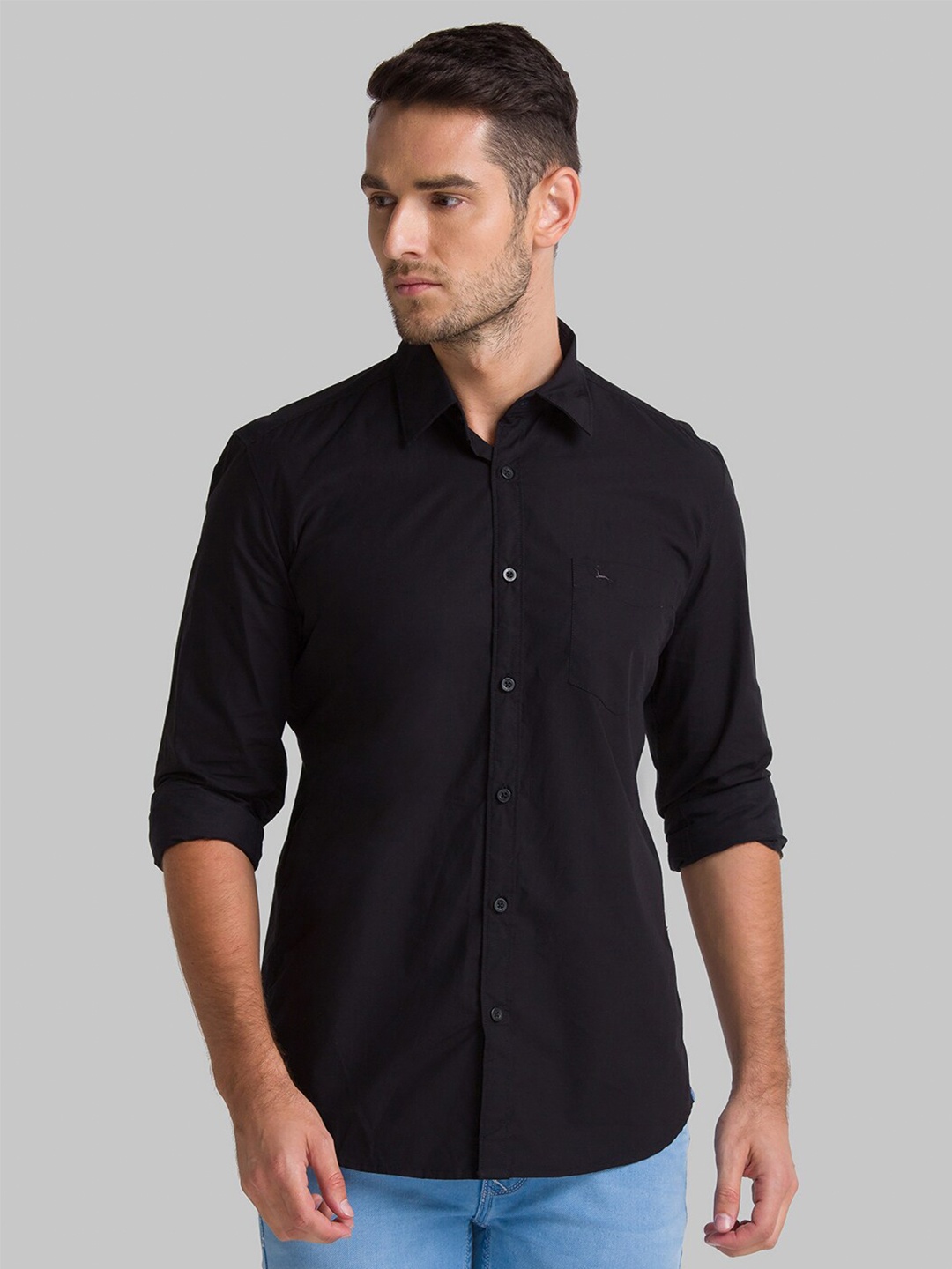 

Parx Men Black Slim Fit Casual Shirt