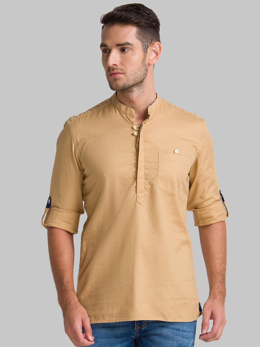 

Parx Men Khaki Slim Fit Casual Shirt