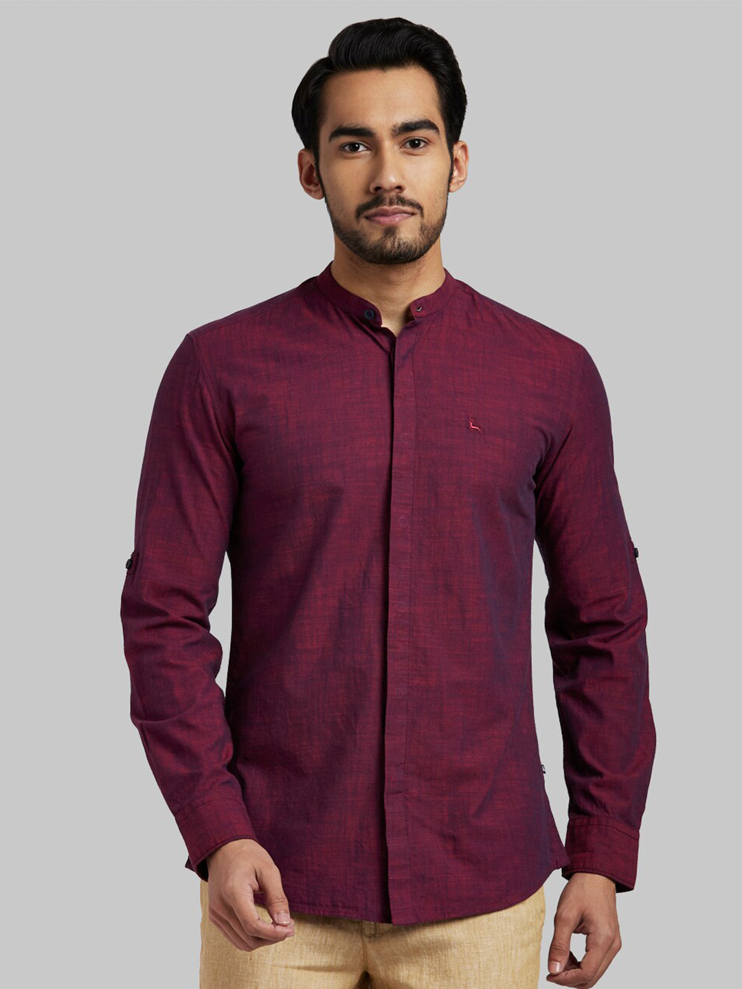 

Parx Men Maroon Slim Fit Casual Shirt