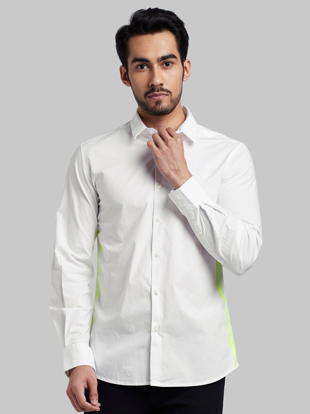 

Parx Men White Slim Fit Casual Shirt