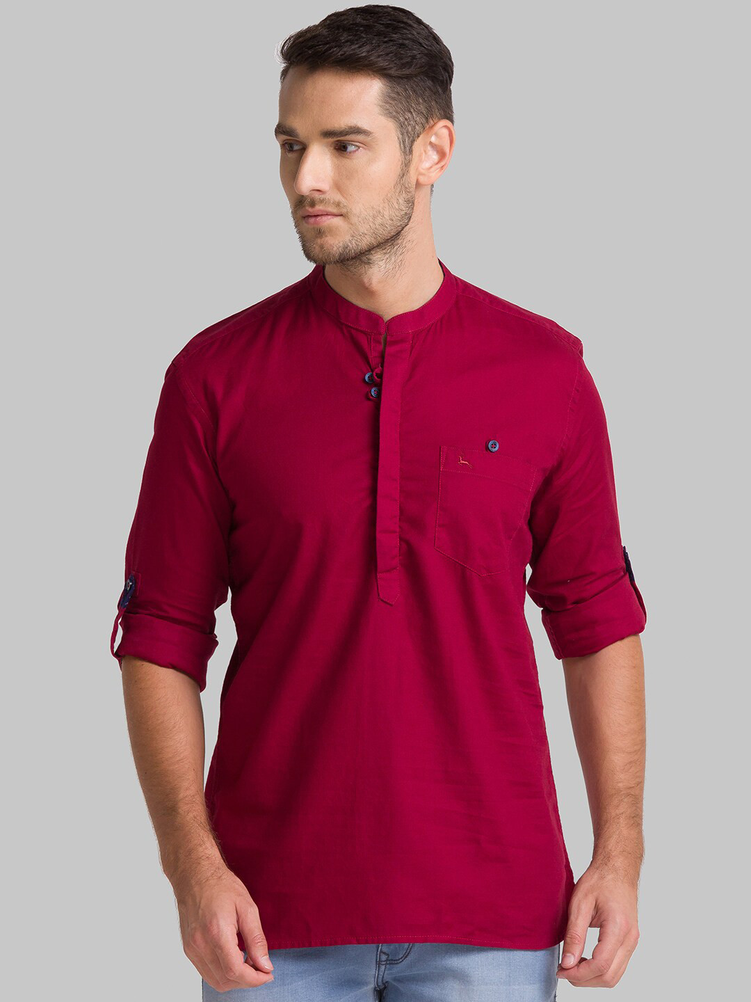 

Parx Men Red Slim Fit Casual Shirt